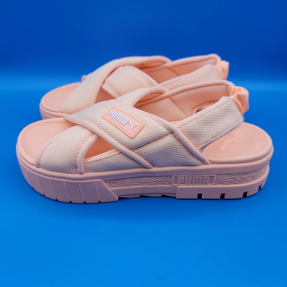 Puma Mayze Platform Melon Orange Women's Sandals Size 9 Beach Pool Summer New
